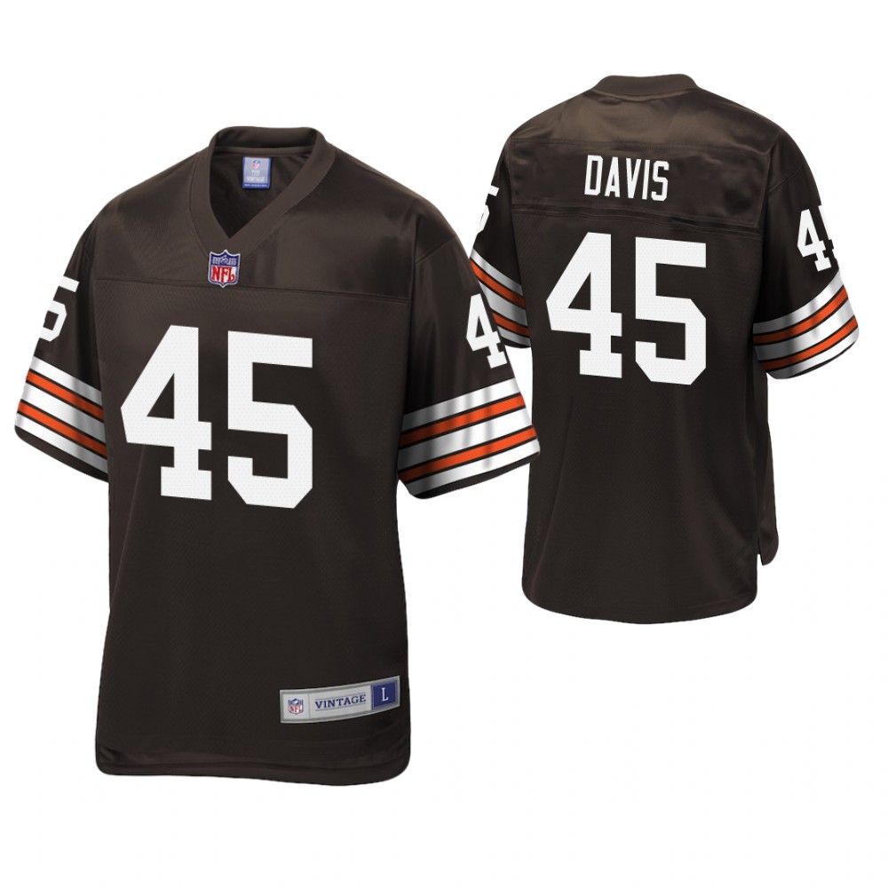 Cleveland Browns #45 Ernie Davis Brown Pro Line Retired Team Player Jersey Cleveland Browns #45 Ernie Davis Brown Pro Line Retired Team Player Jersey