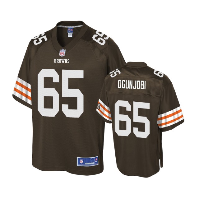 Cleveland Browns #65 Larry Ogunjobi Brown Player Historic Logo Jersey