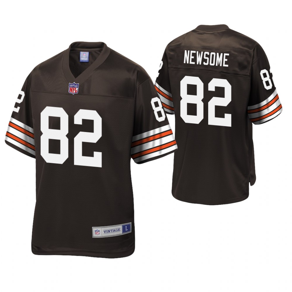 Cleveland Browns #82 Ozzie Newsome Brown Pro Line Retired Team Player Jersey Cleveland Browns #82 Ozzie Newsome Brown Pro Line Retired Team Player Jersey