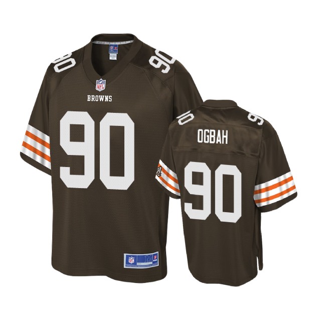 Cleveland Browns #90 Emmanuel Ogbah Brown Player Historic Logo Jersey