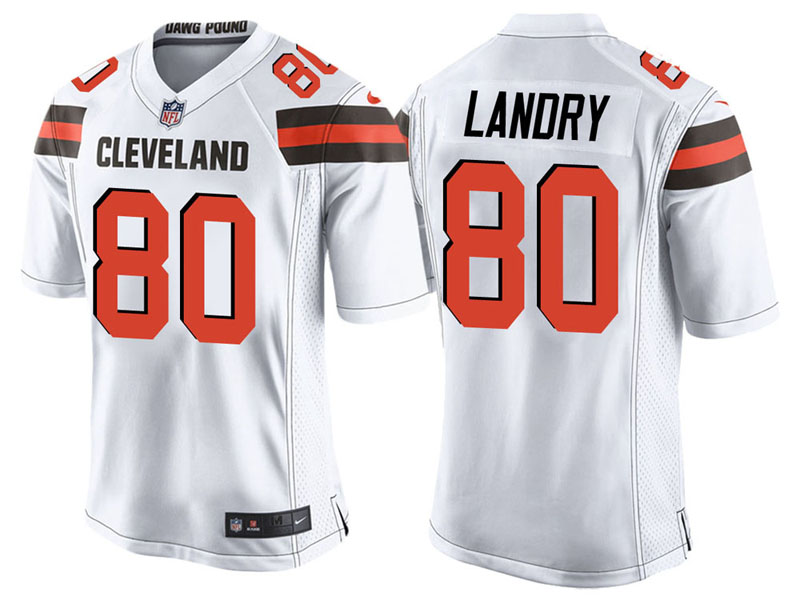Cleveland Browns #80 Jarvis Landry White Game Jersey Cleveland Browns #80 Jarvis Landry White Game Jersey