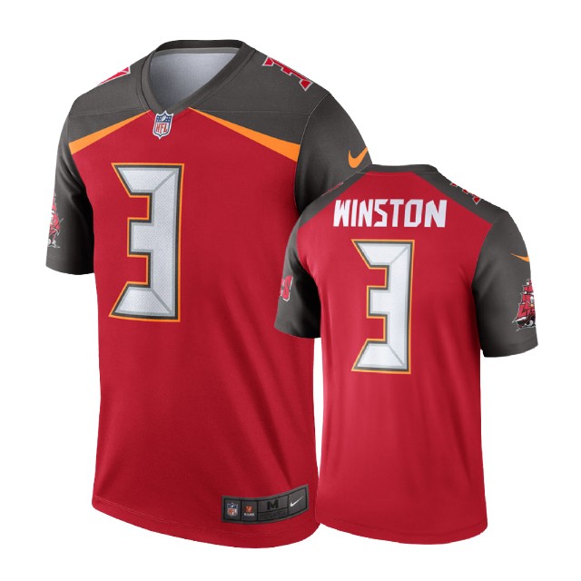 Tampa Bay Buccaneers #3 Jameis Winston Red Legend Jersey