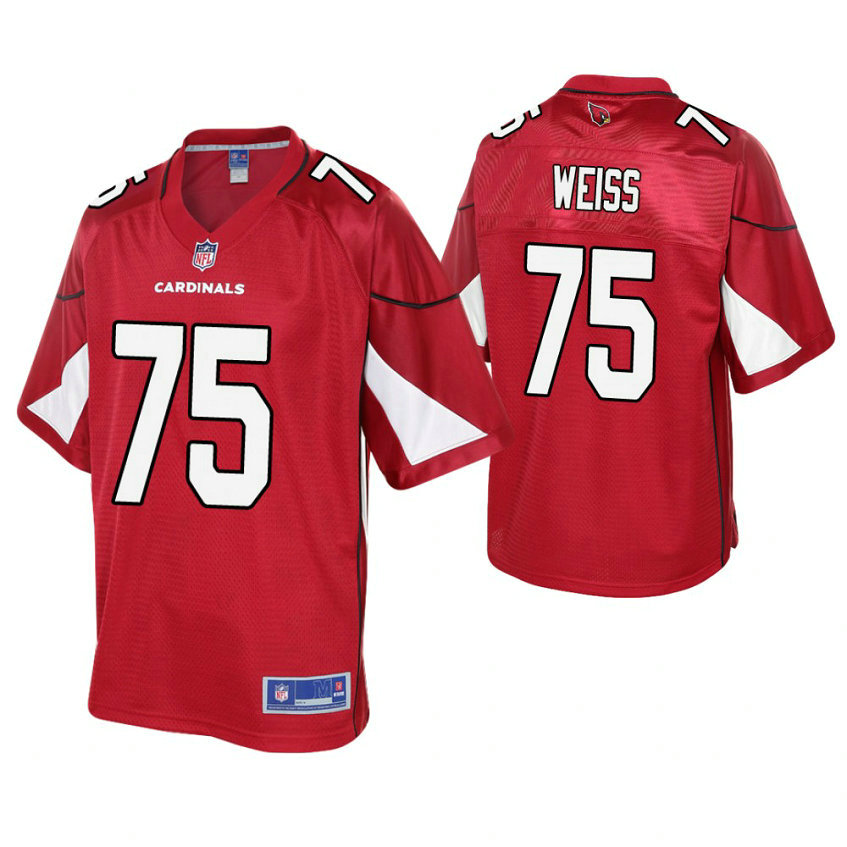 Arizona Cardinals #75 Brant Weiss Cardinal Pro Line Player Jersey