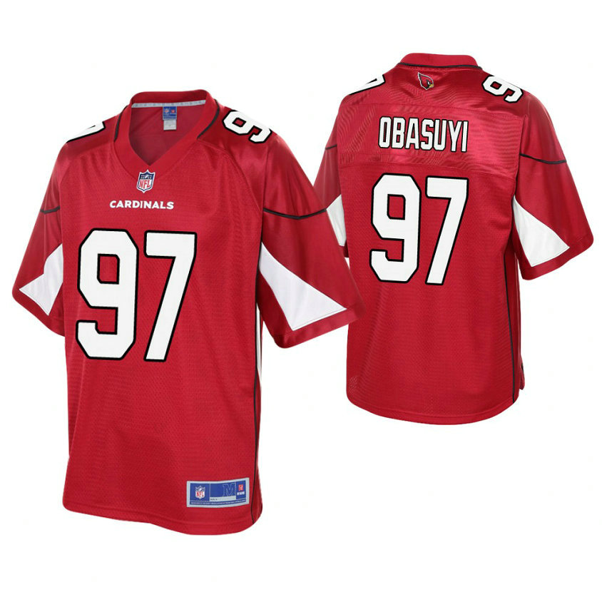 Arizona Cardinals #97 Owen Obasuyi Cardinal Pro Line Player Jersey