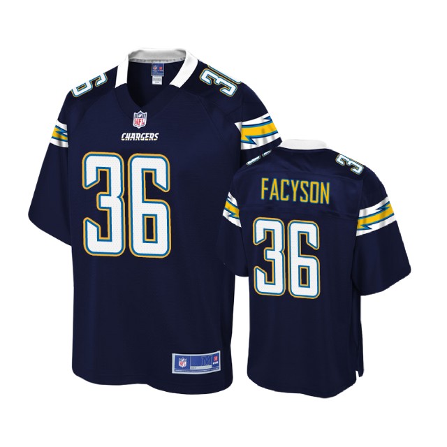 Los Angeles Chargers #36 Brandon Facyson Navy Player Pro Line Jersey