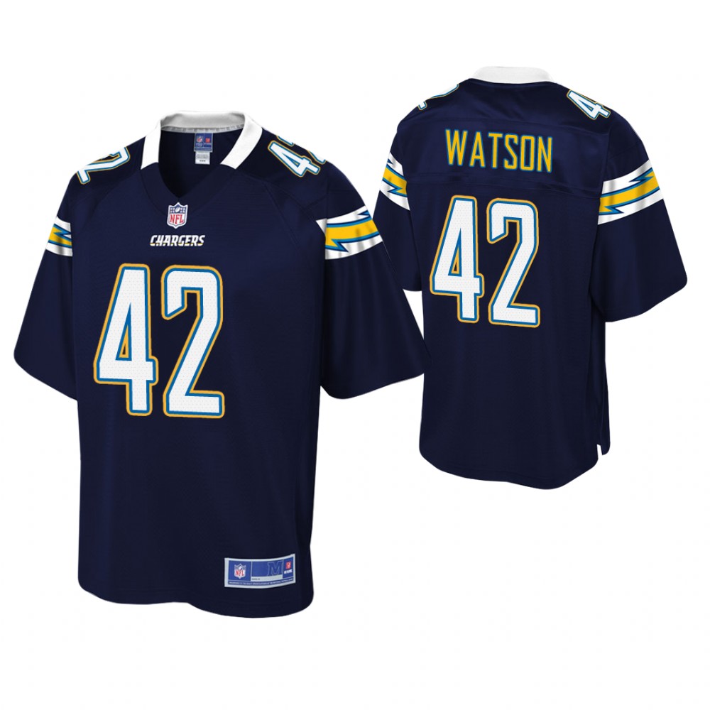Los Angeles Chargers #42 Terrell Watson Navy Pro Line Jersey