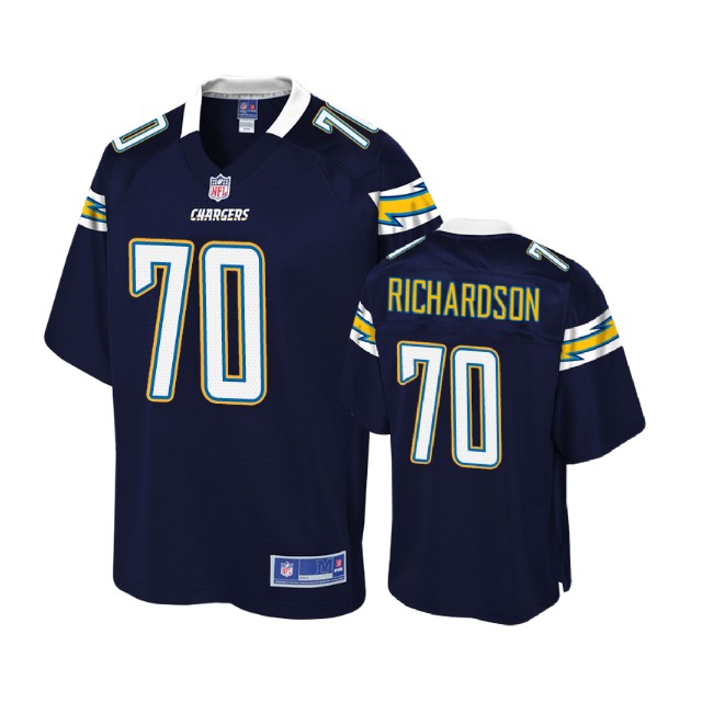 Los Angeles Chargers #70 Steven Richardson Navy Player Pro Line Jersey
