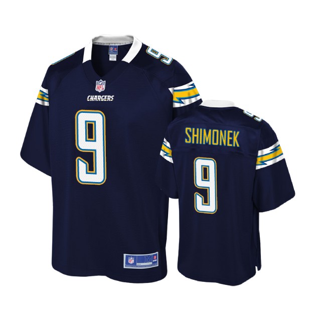 Los Angeles Chargers #9 Nic Shimonek Navy Player Pro Line Jersey Los Angeles Chargers #9 Nic Shimonek Navy Player Pro Line Jersey