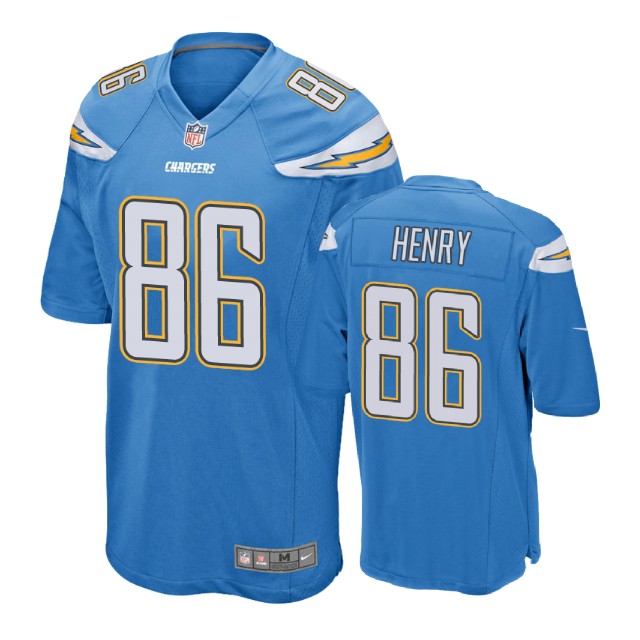 Los Angeles Chargers #86 Hunter Henry Blue Game Jersey