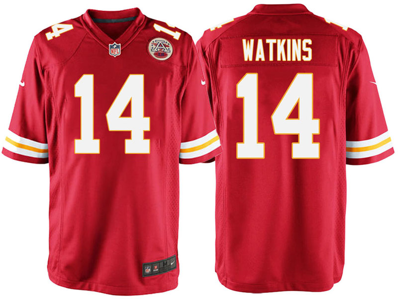 Kansas City Chiefs #14 Sammy Watkins Red Game Jersey