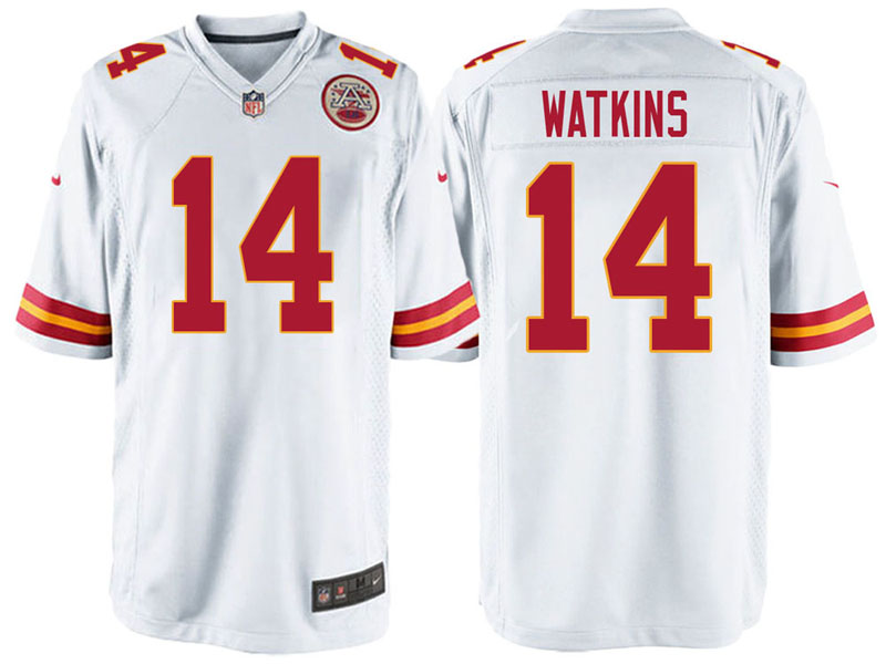 Kansas City Chiefs #14 Sammy Watkins White Game Jersey