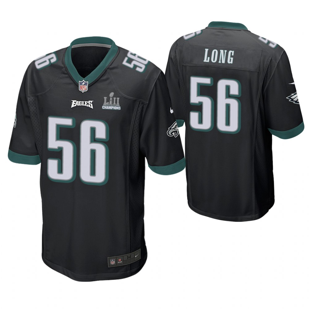 Philadelphia Eagles #56 Chris Long Black Super Bowl LII Champions Patch Game Jersey Philadelphia Eagles #56 Chris Long Black Super Bowl LII Champions Patch Game Jersey