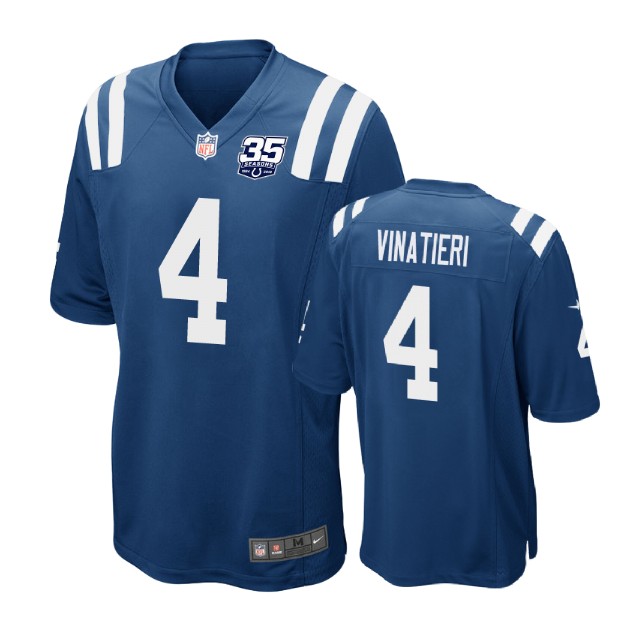 Indianapolis Colts #4 Adam Vinatieri 35th Anniversary Game Royal Jersey Indianapolis Colts #4 Adam Vinatieri 35th Anniversary Game Royal Jersey