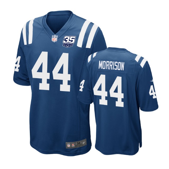 Indianapolis Colts #44 Antonio Morrison 35th Anniversary Game Royal Jersey Indianapolis Colts #44 Antonio Morrison 35th Anniversary Game Royal Jersey