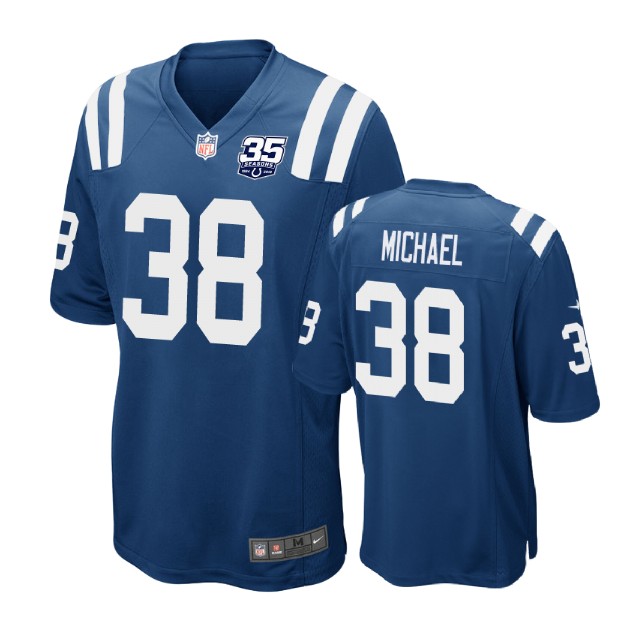 Indianapolis Colts #38 Christine Michael 35th Anniversary Game Royal Jersey Indianapolis Colts #38 Christine Michael 35th Anniversary Game Royal Jersey