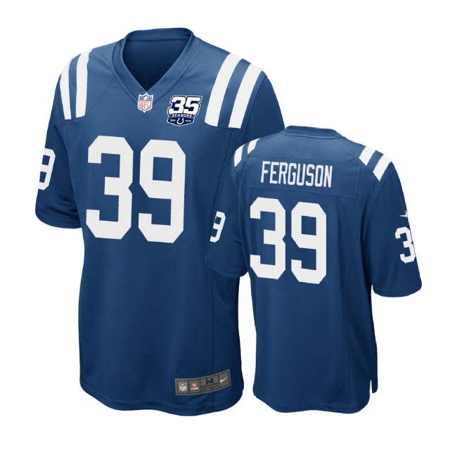 Indianapolis Colts #39 Josh Ferguson 35th Anniversary Game Royal Jersey Indianapolis Colts #39 Josh Ferguson 35th Anniversary Game Royal Jersey