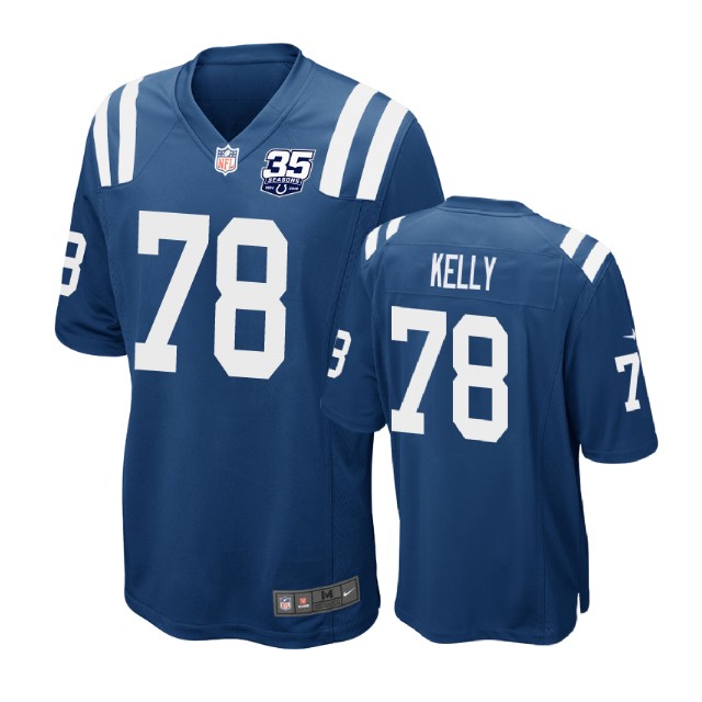Indianapolis Colts #78 Ryan Kelly 35th Anniversary Game Royal Jersey