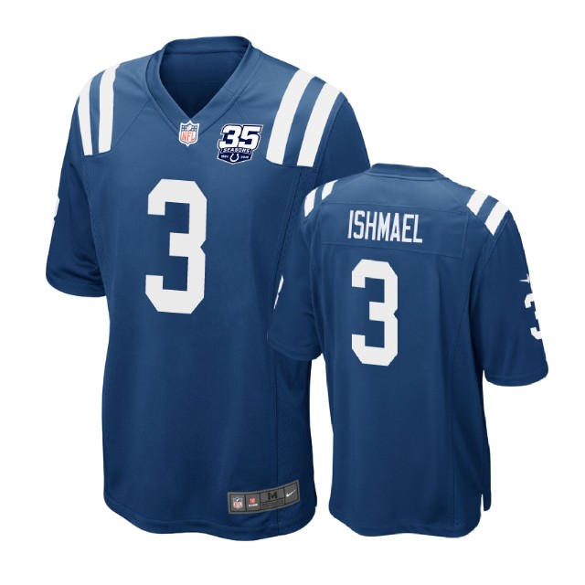 Indianapolis Colts #3 Steve Ishmael 35th Anniversary Game Royal Jersey Indianapolis Colts #3 Steve Ishmael 35th Anniversary Game Royal Jersey