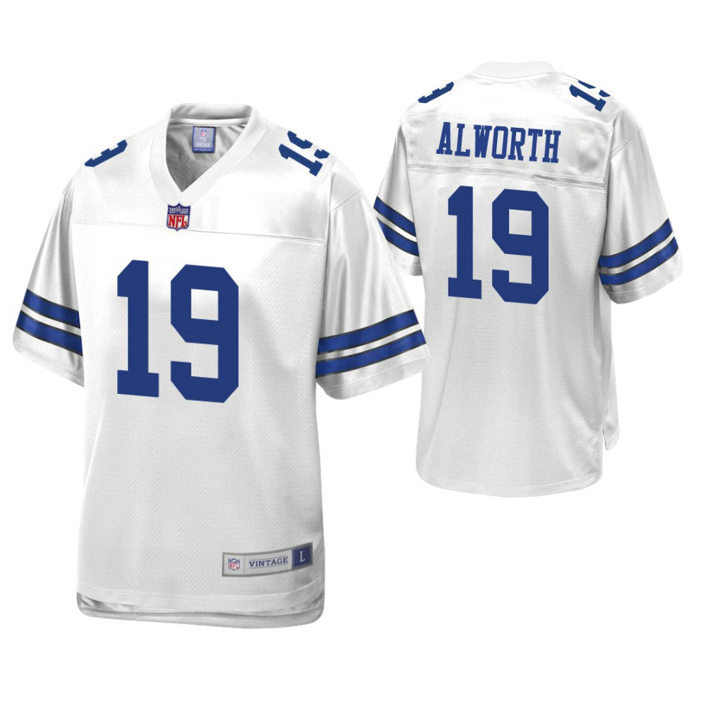 Dallas Cowboys #19 Lance Alworth White Pro Line Retired Team Player Jersey Dallas Cowboys #19 Lance Alworth White Pro Line Retired Team Player Jersey