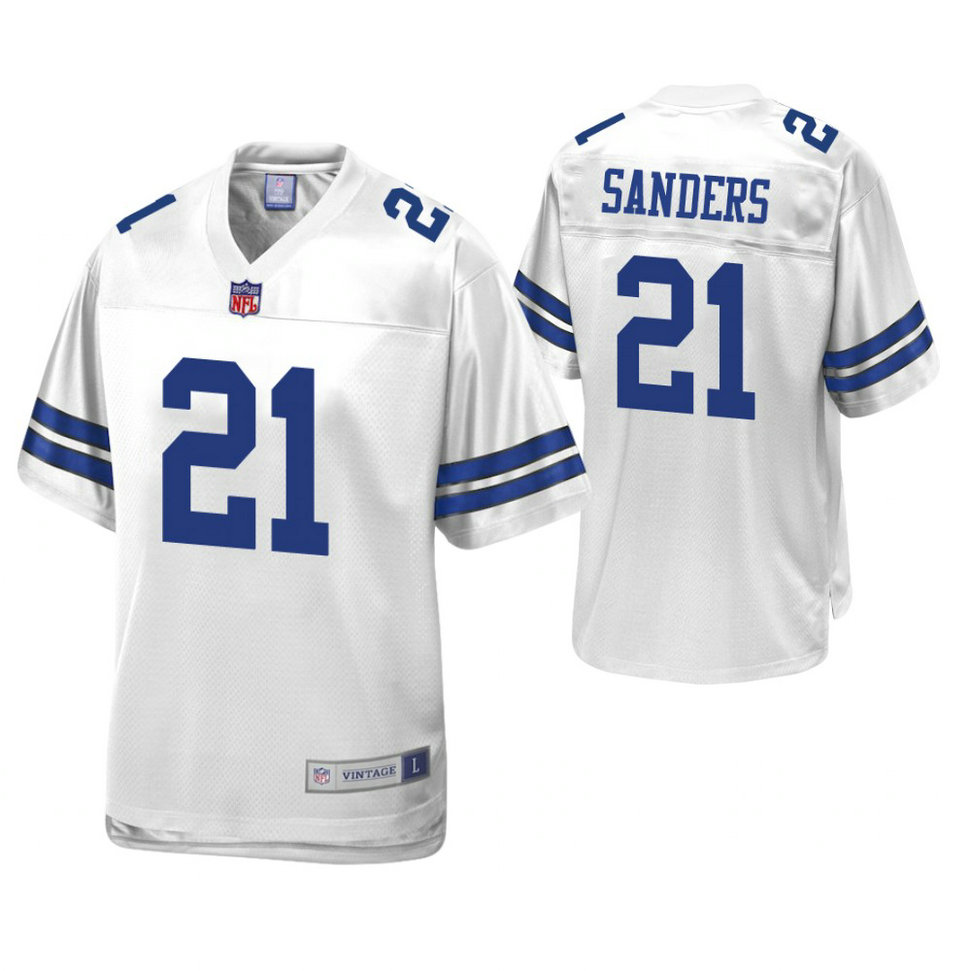 Dallas Cowboys #21 Deion Sanders White Pro Line Retired Team Player Jersey Dallas Cowboys #21 Deion Sanders White Pro Line Retired Team Player Jersey