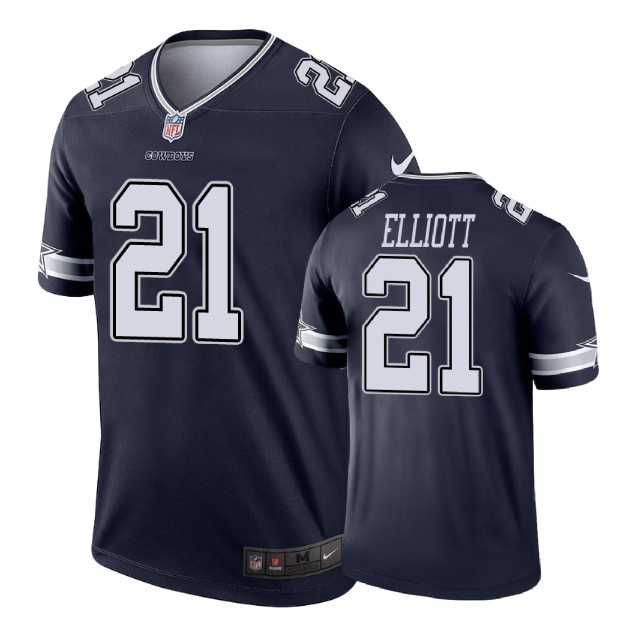 Dallas Cowboys #21 Ezekiel Elliott Navy Legend Jersey