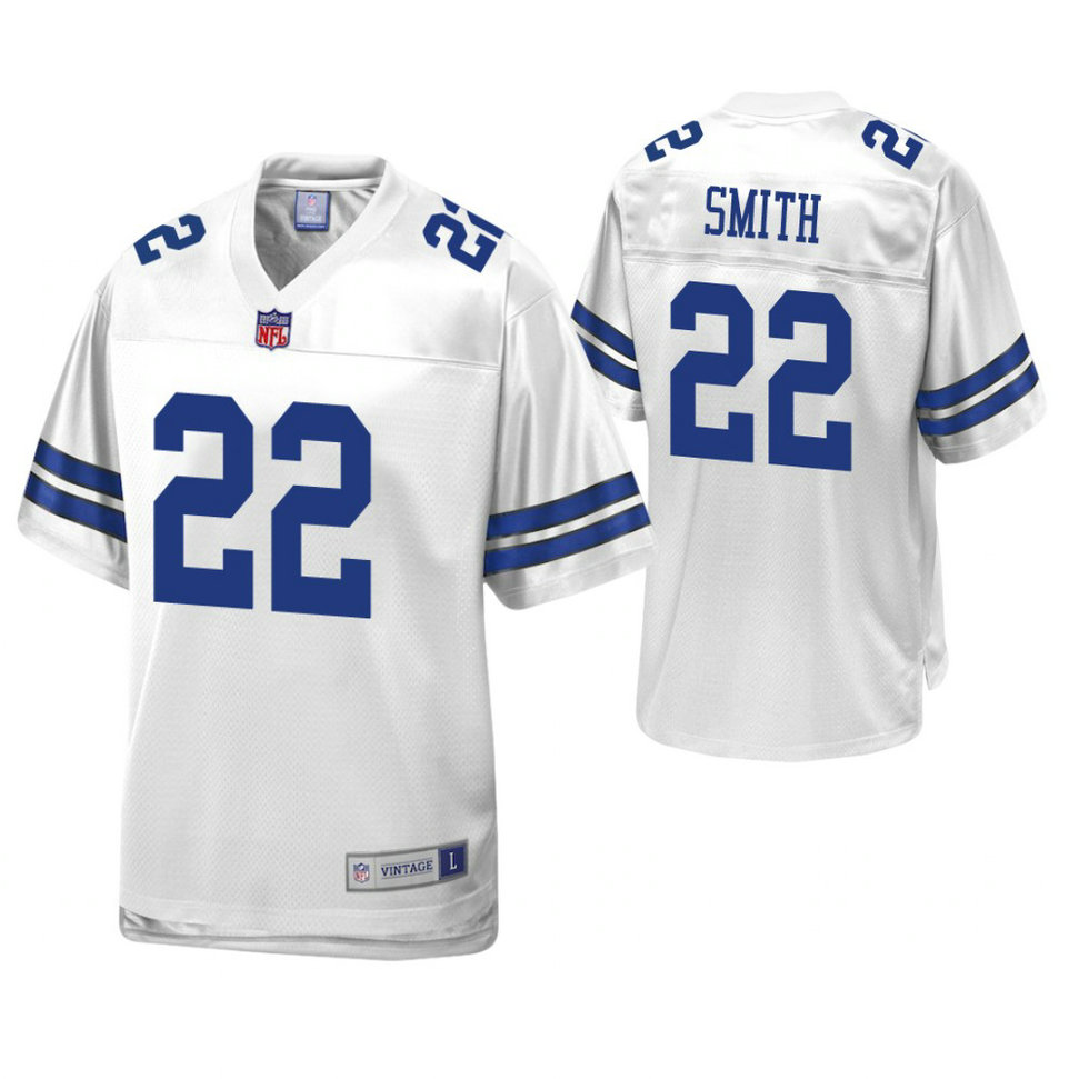 Dallas Cowboys #22 Emmitt Smith White Pro Line Retired Player Jersey Dallas Cowboys #22 Emmitt Smith White Pro Line Retired Player Jersey