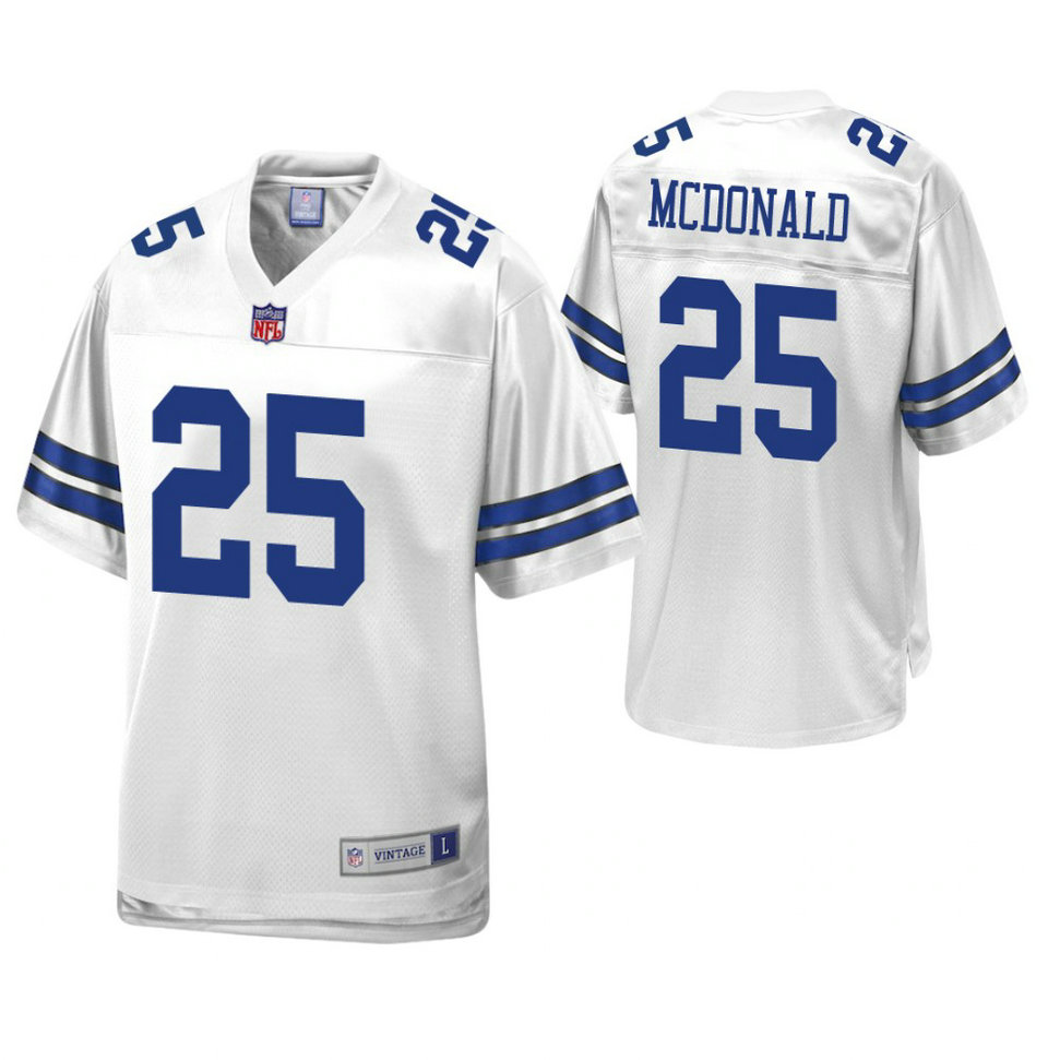 Dallas Cowboys #25 Tommy McDonald White Pro Line Retired Player Jersey Dallas Cowboys #25 Tommy McDonald White Pro Line Retired Player Jersey