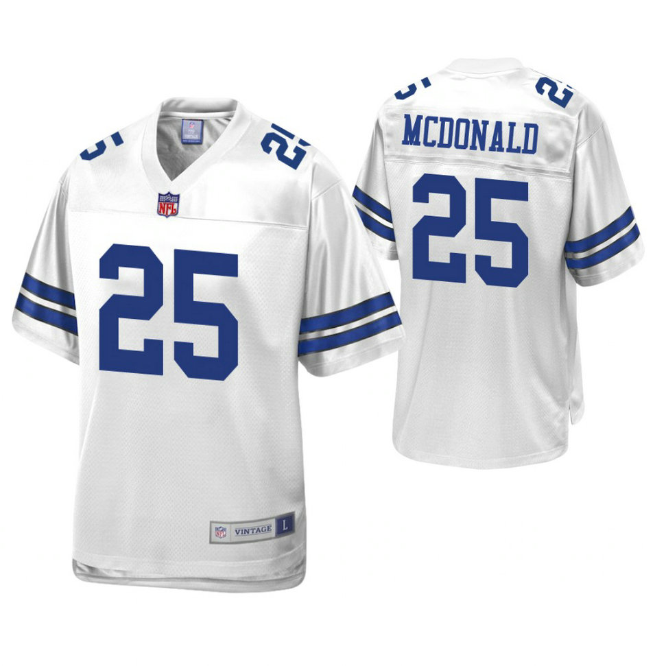 Dallas Cowboys #25 Tommy McDonald White Pro Line Retired Team Player Jersey Dallas Cowboys #25 Tommy McDonald White Pro Line Retired Team Player Jersey