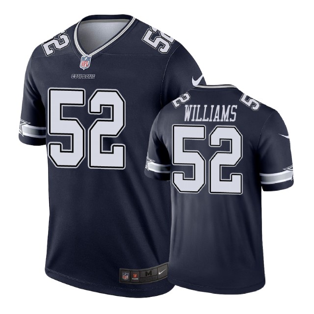 Dallas Cowboys #52 Connor Williams Navy Legend Jersey