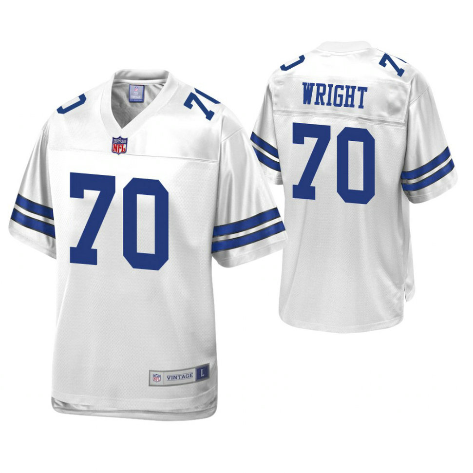 Dallas Cowboys #70 Rayfield Wright White Pro Line Retired Team Player Jersey Dallas Cowboys #70 Rayfield Wright White Pro Line Retired Team Player Jersey