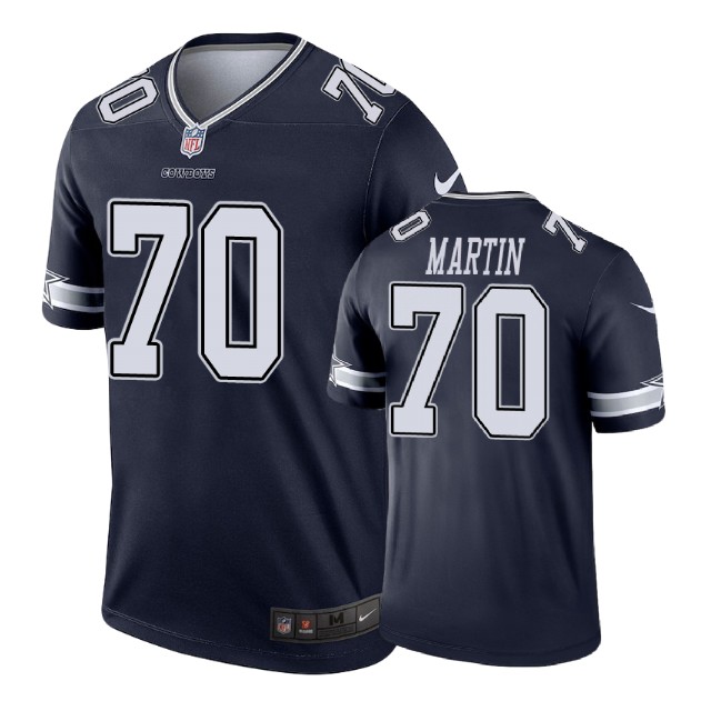 Dallas Cowboys #70 Zack Martin Navy Legend Jersey