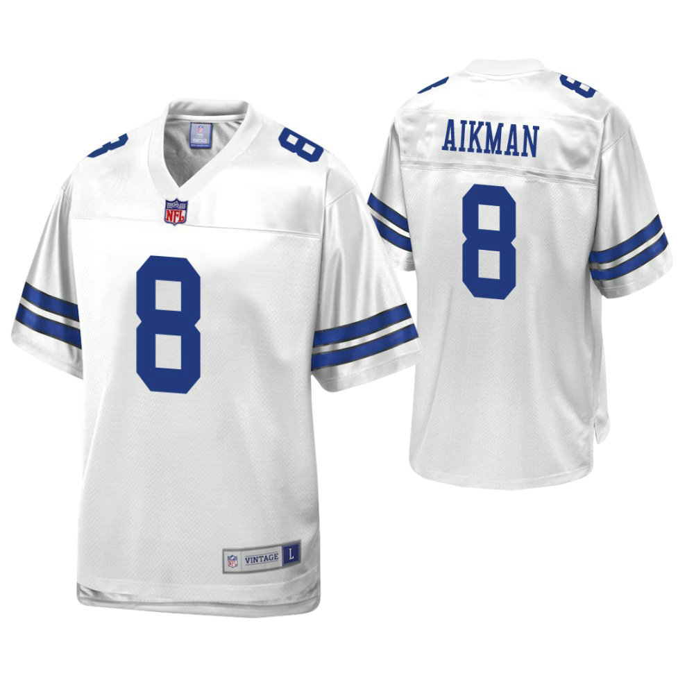 Dallas Cowboys #8 Troy Aikman White Pro Line Retired Player Jersey Dallas Cowboys #8 Troy Aikman White Pro Line Retired Player Jersey