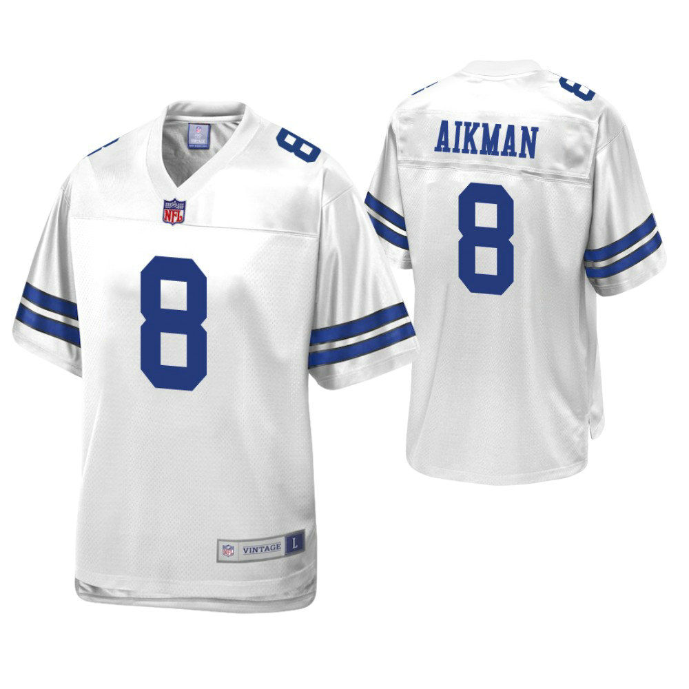 Dallas Cowboys #8 Troy Aikman White Pro Line Retired Team Player Jersey Dallas Cowboys #8 Troy Aikman White Pro Line Retired Team Player Jersey