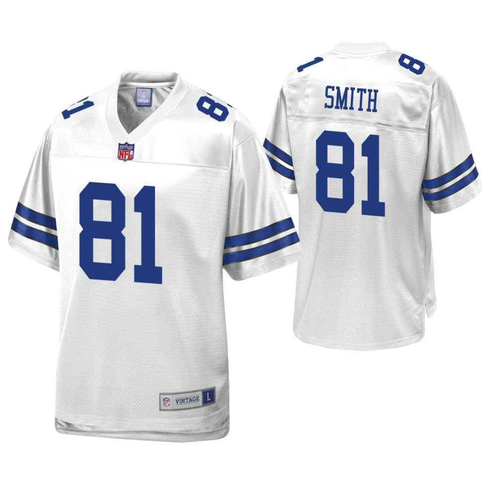 Dallas Cowboys #81 Jackie Smith White Pro Line Retired Player Jersey Dallas Cowboys #81 Jackie Smith White Pro Line Retired Player Jersey