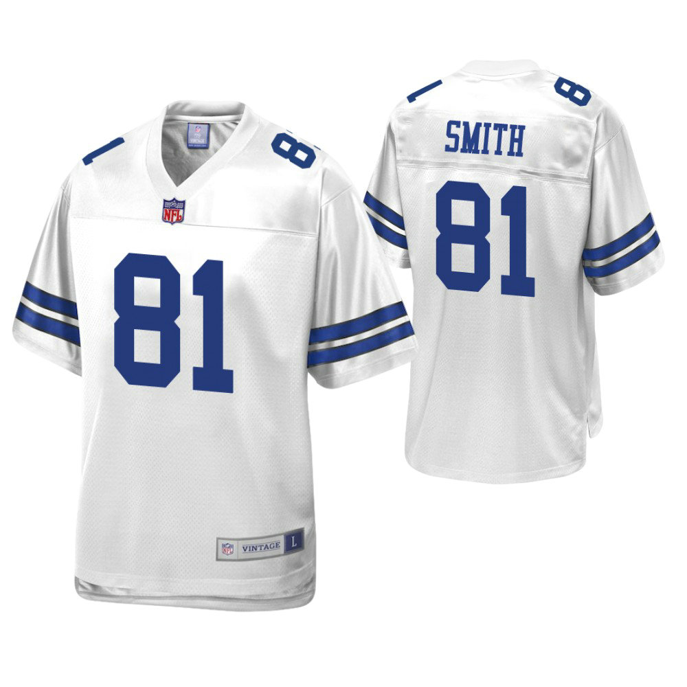 Dallas Cowboys #81 Jackie Smith White Pro Line Retired Team Player Jersey Dallas Cowboys #81 Jackie Smith White Pro Line Retired Team Player Jersey