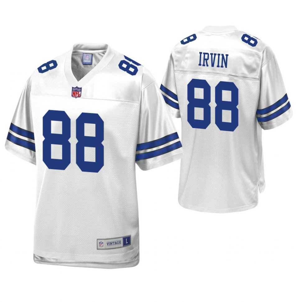 Dallas Cowboys #88 Michael Irvin White Pro Line Retired Player Jersey