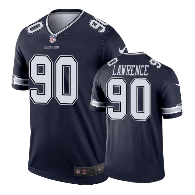 Dallas Cowboys #90 DeMarcus Lawrence Navy Legend Jersey
