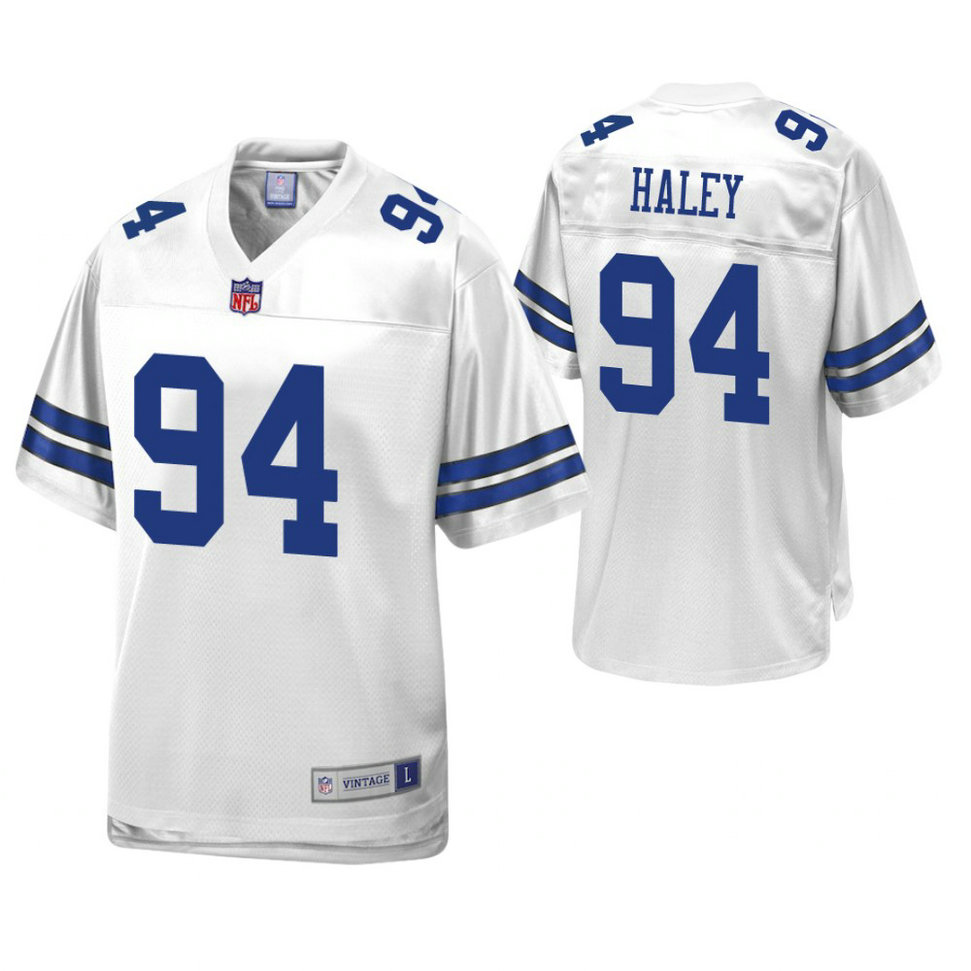 Dallas Cowboys #94 Charles Haley White Pro Line Retired Player Jersey