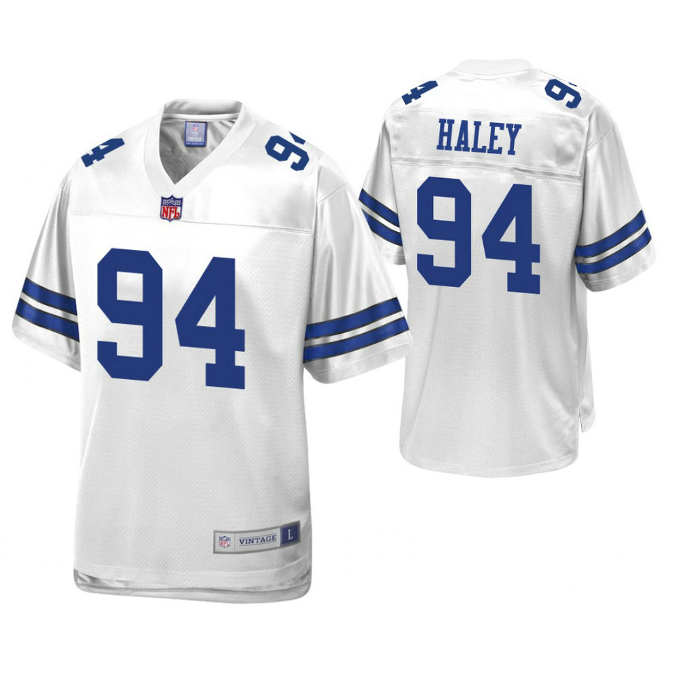 Dallas Cowboys #94 Charles Haley White Pro Line Retired Team Player Jersey