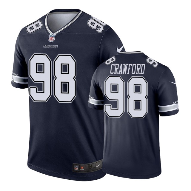 Dallas Cowboys #98 Tyrone Crawford Navy Legend Jersey