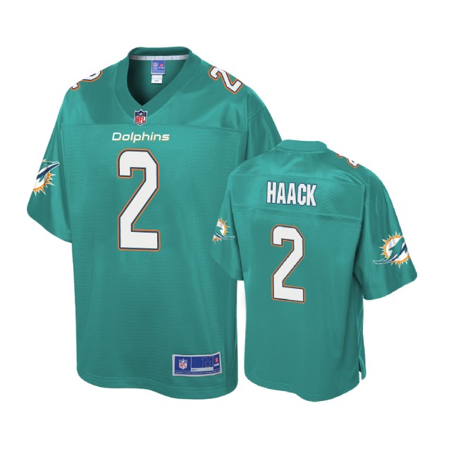 Miami Dolphins #2 Matt Haack Aqua Pro Line Player Jersey