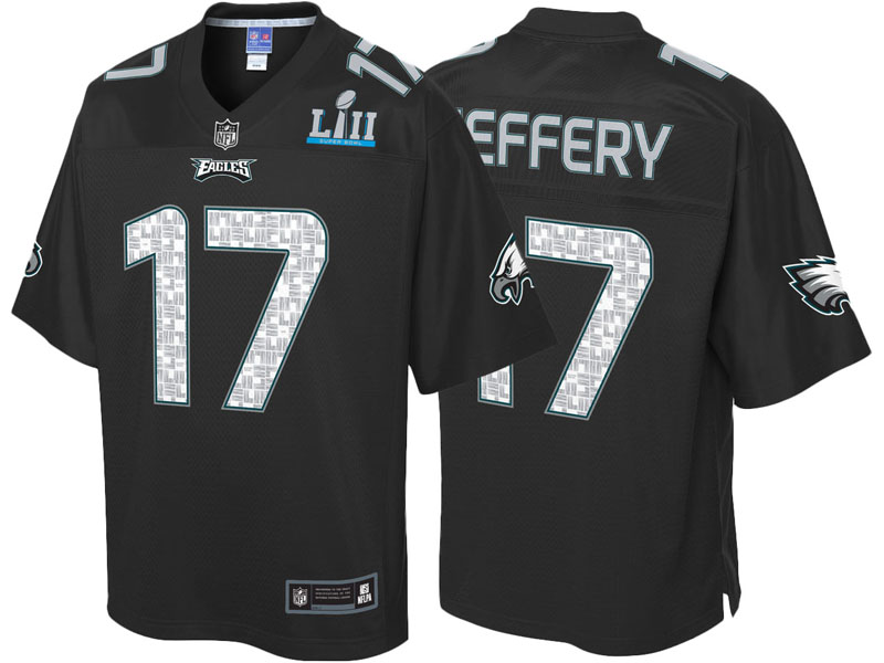Philadelphia Eagles #17 Alshon Jeffery Black Super Bowl LII Fashion Jersey