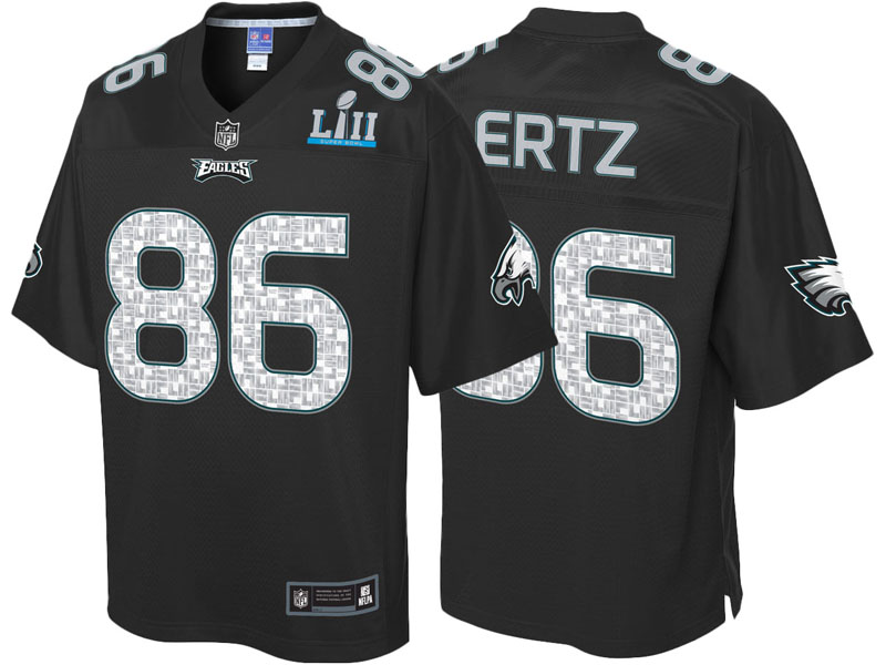 Philadelphia Eagles #86 Zach Ertz Black Super Bowl LII Fashion Jersey Philadelphia Eagles #86 Zach Ertz Black Super Bowl LII Fashion Jersey