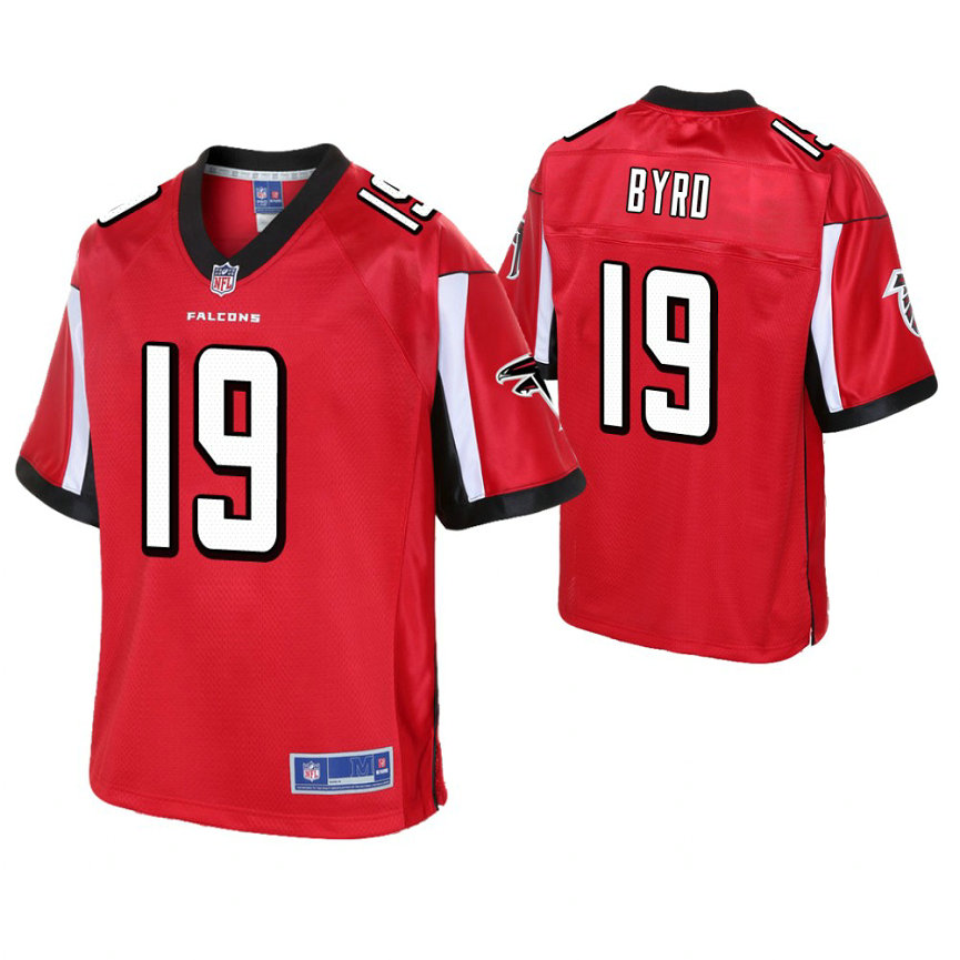 Atlanta Falcons #19 Dontez Byrd Red Pro Line Player Jersey