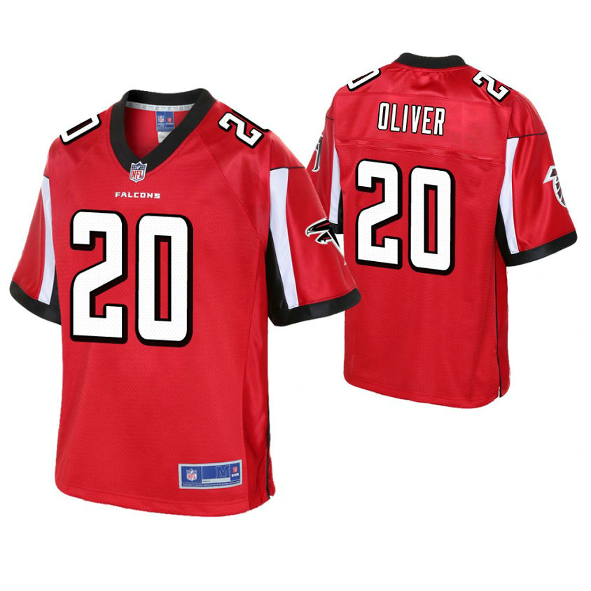 Atlanta Falcons #20 Isaiah Oliver Red Pro Line Player Jersey