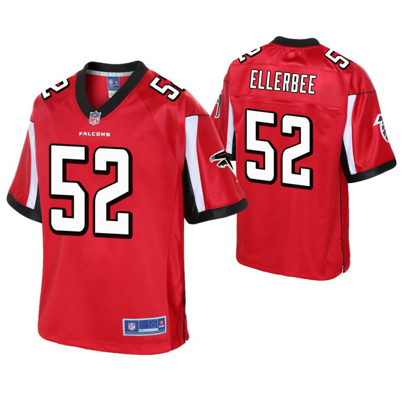 Atlanta Falcons #52 Emmanuel Ellerbee Red Pro Line Player Jersey