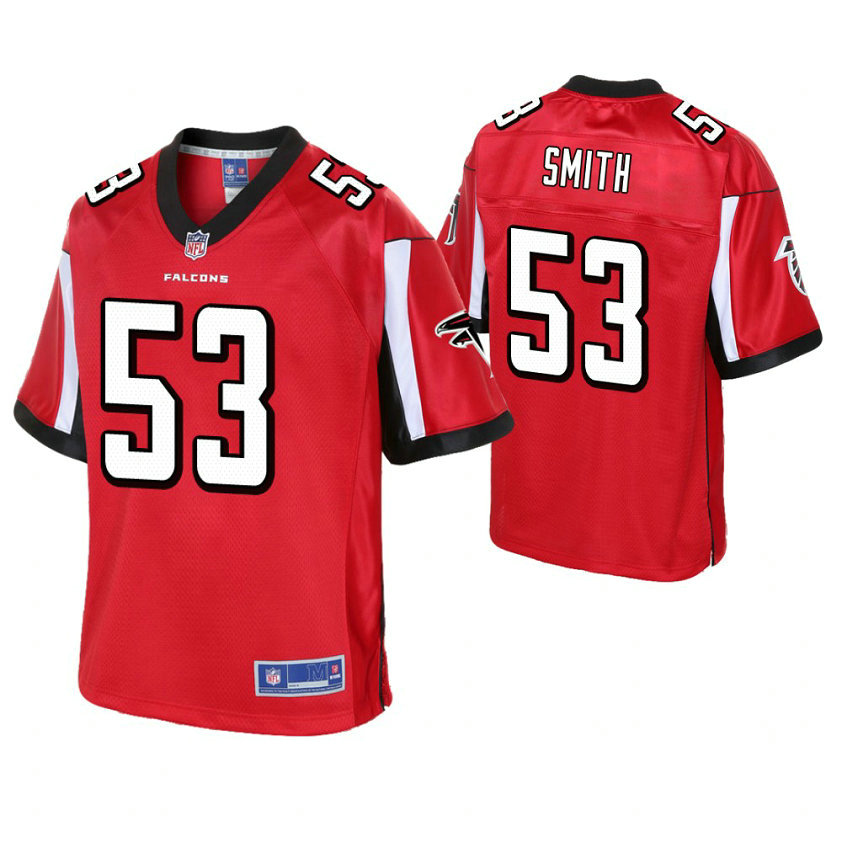 Atlanta Falcons #53 Emmanuel Smith Red Pro Line Player Jersey