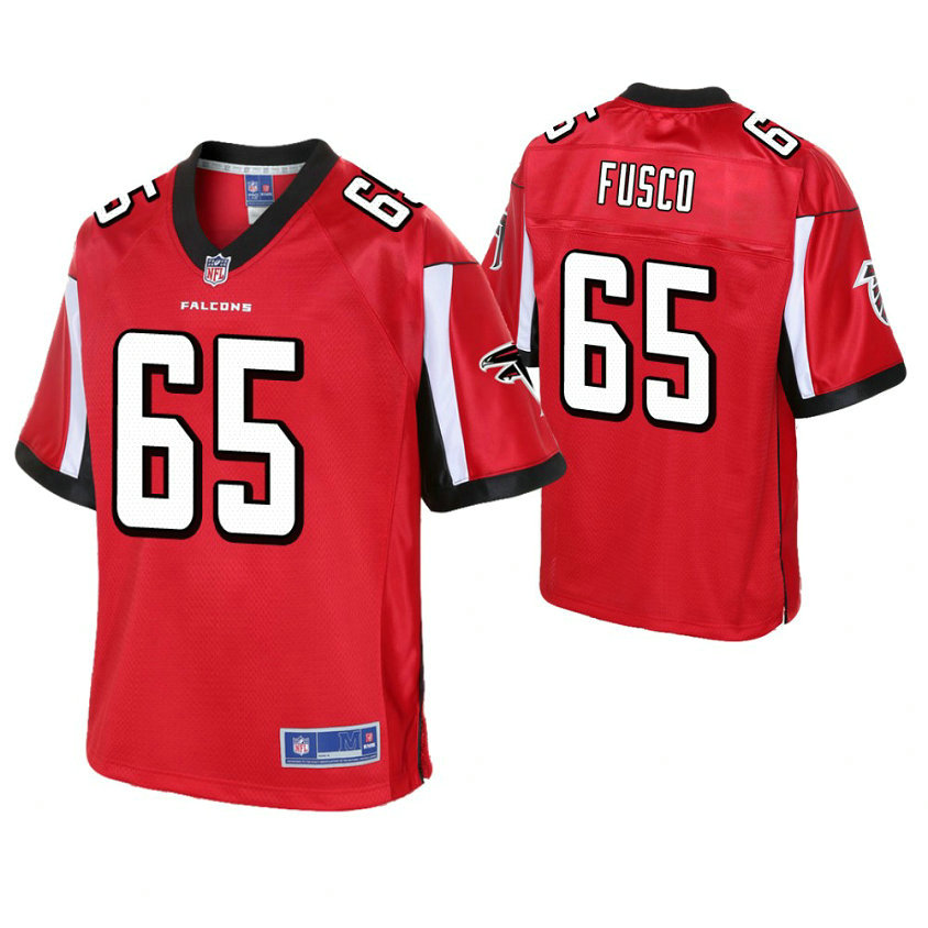 Atlanta Falcons #65 Brandon Fusco Red Pro Line Player Jersey Atlanta Falcons #65 Brandon Fusco Red Pro Line Player Jersey