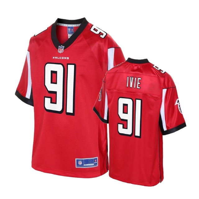 Atlanta Falcons #91 Joey Ivie Red Player Jersey