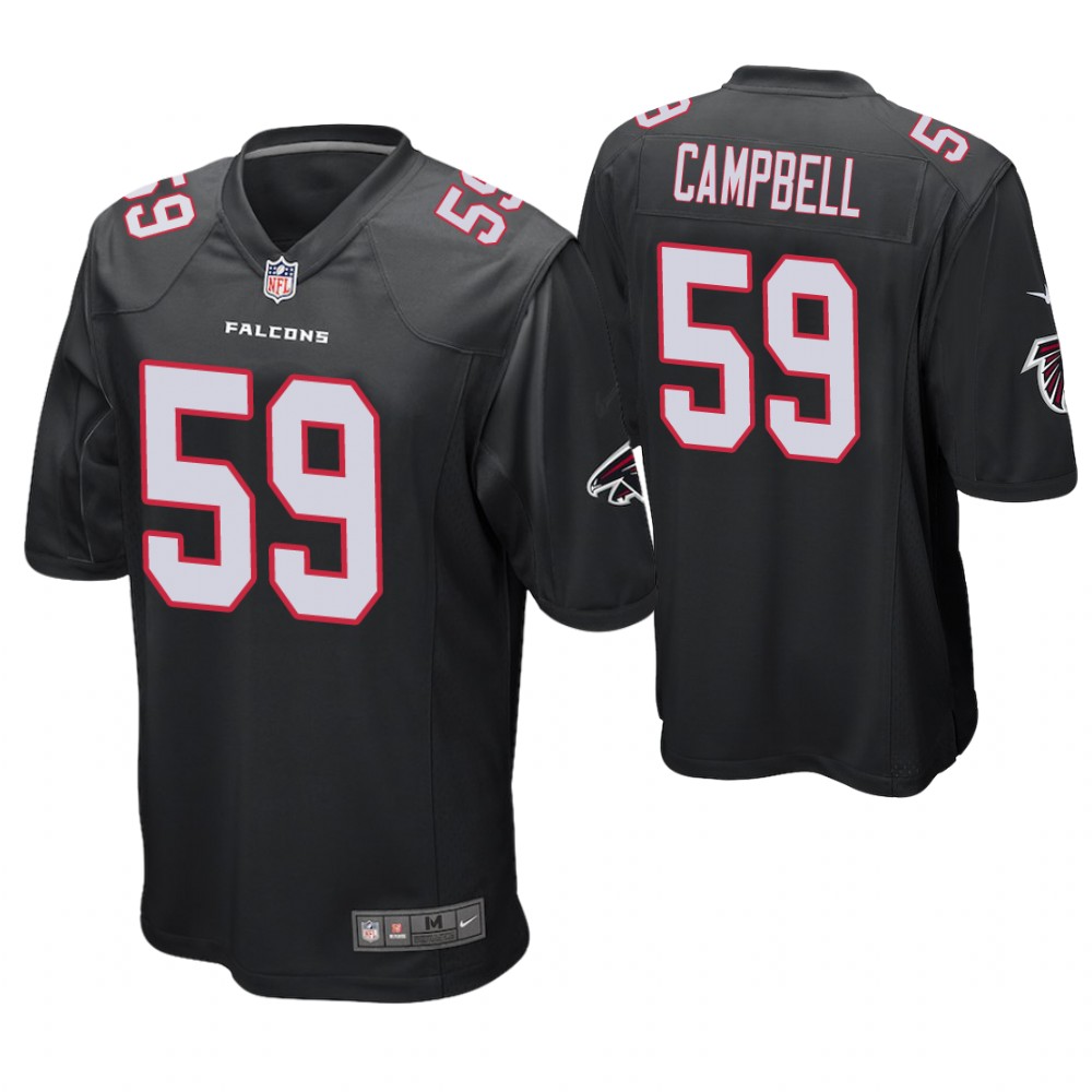 Atlanta Falcons #59 De'Vondre Campbell Black Game Jersey